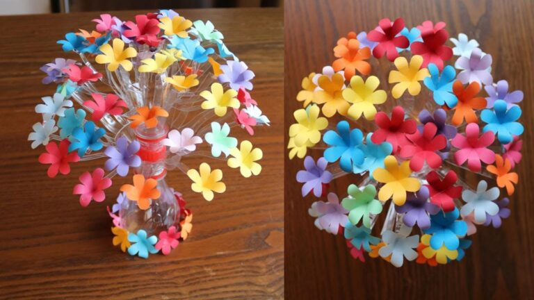 Questo semplice gesto trasforma bottiglie di plastica in vasi fioriti meravigliosi…